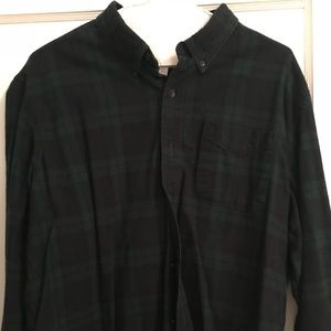 LL Bean Plaid Flannel Button Down